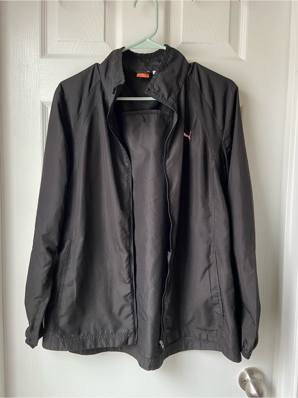 Puma Black Jacket with Orange Logo Tag